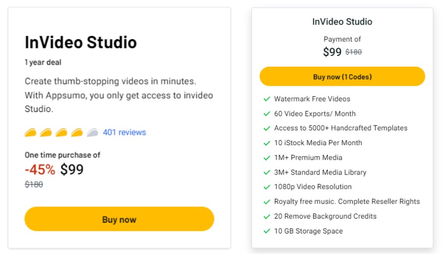 InVideo Studio AppSumo Plan and Feature