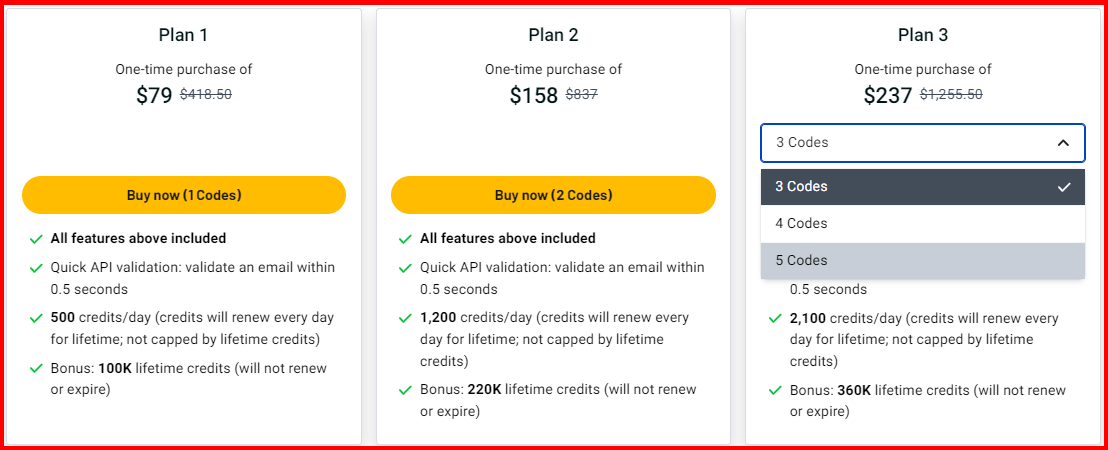 Reoon Email Verifier Pricing