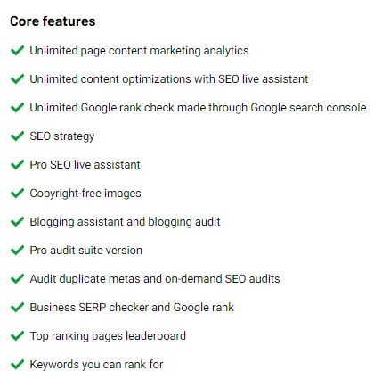 Squirrly SEO: Core features