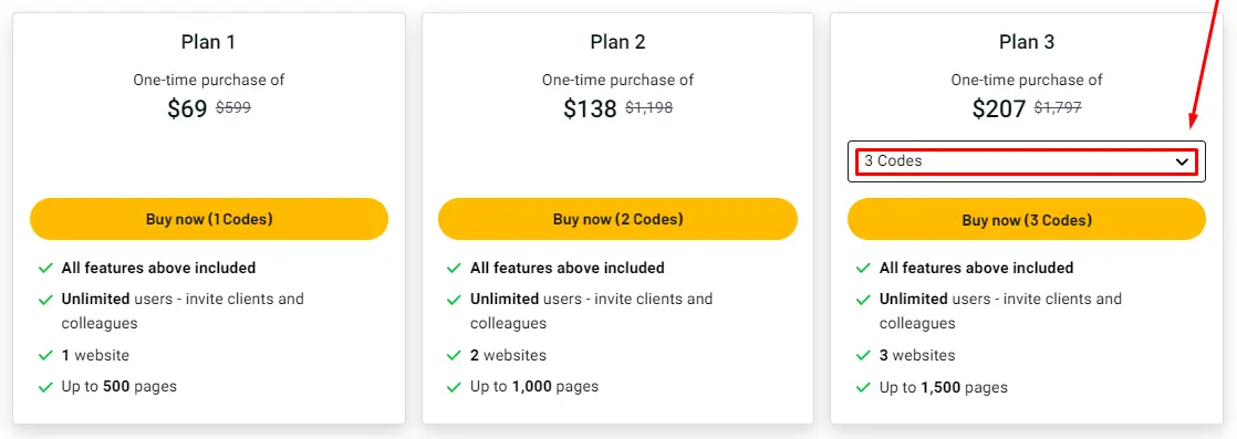 SiteGuru Price Plan