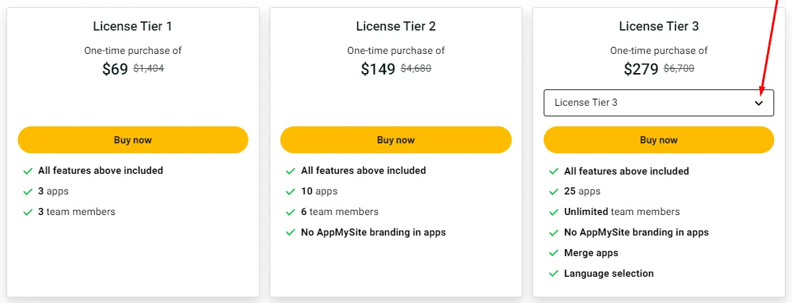 AppMySite AppSumo Price Plan