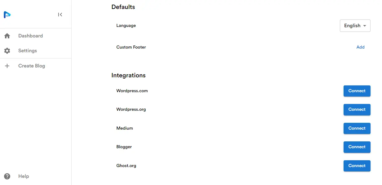 Integrations with Blogging Platforms