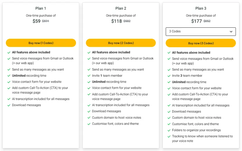 Vocal AppSumo deal price list